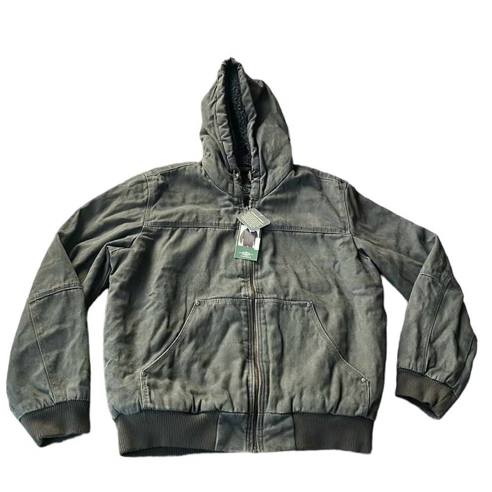 G.H. Bass & Co. - Sherpa Lined Hooded Cotton Canvas Shell Workwear Jacket